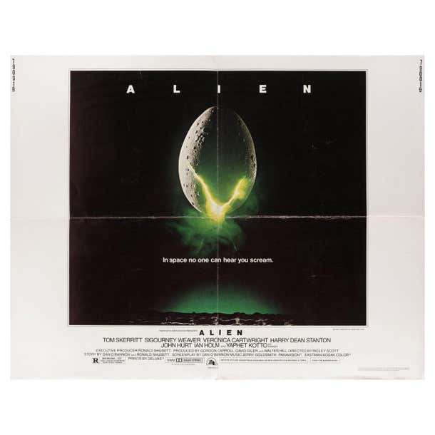Alien 1979 U.S. Half Sheet Film Poster For Sale at 1stDibs