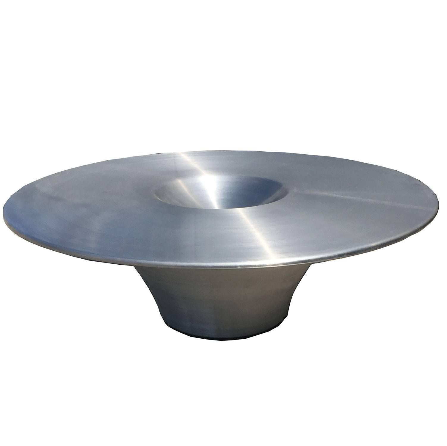 "Alien" Brushed Metal Coffee Table by Yasuhiro Shito for Cattelan Italia