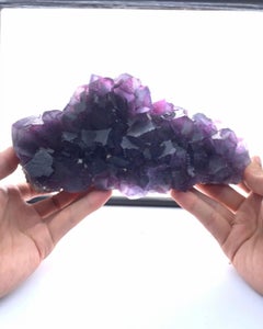 Alien Eye Purple Fluorite Crystal Cluster On Matrix From Pakistan