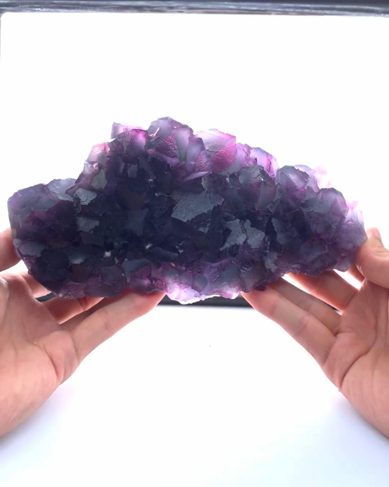 Alien Eye Purple Fluorite Crystal Cluster On Matrix From Pakistan For Sale 1