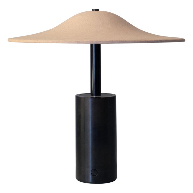 Alien Table Lamp by In Common With with Ceramic Shade in Tan or Terracotta For Sale