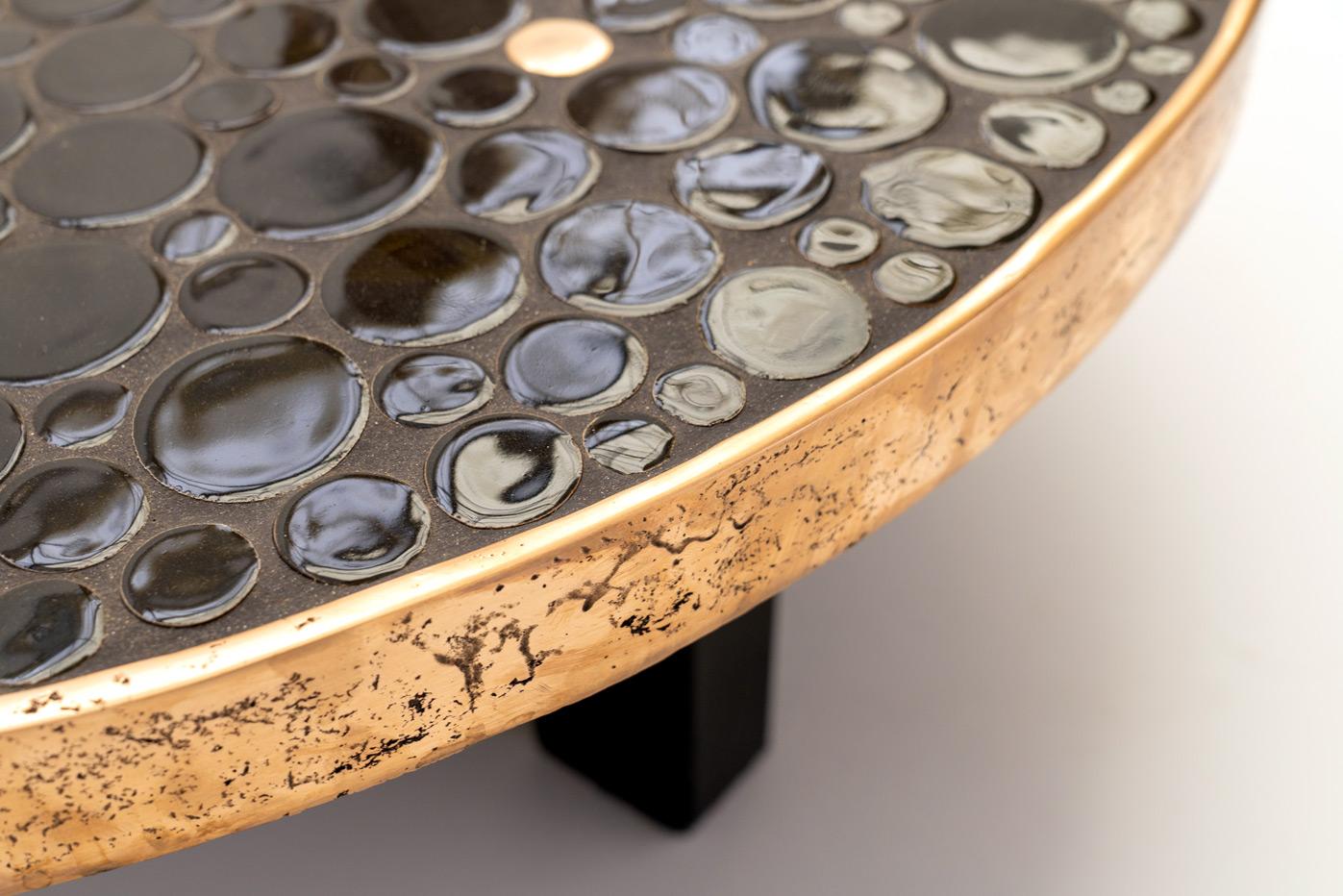 Belgian Aliette Vliers ceramic coffee table from Belgium