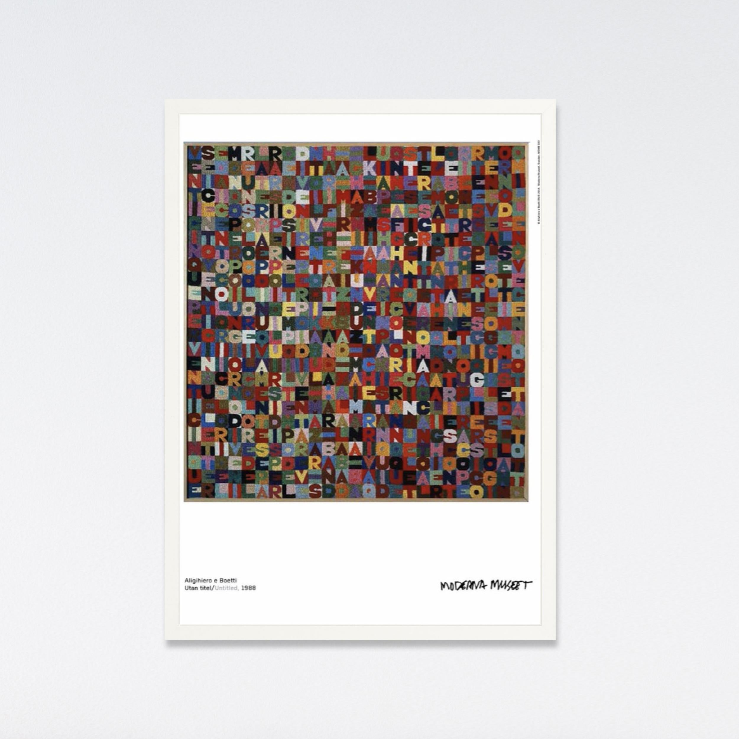 Alighiero Boetti, 2014 Museum Poster 1