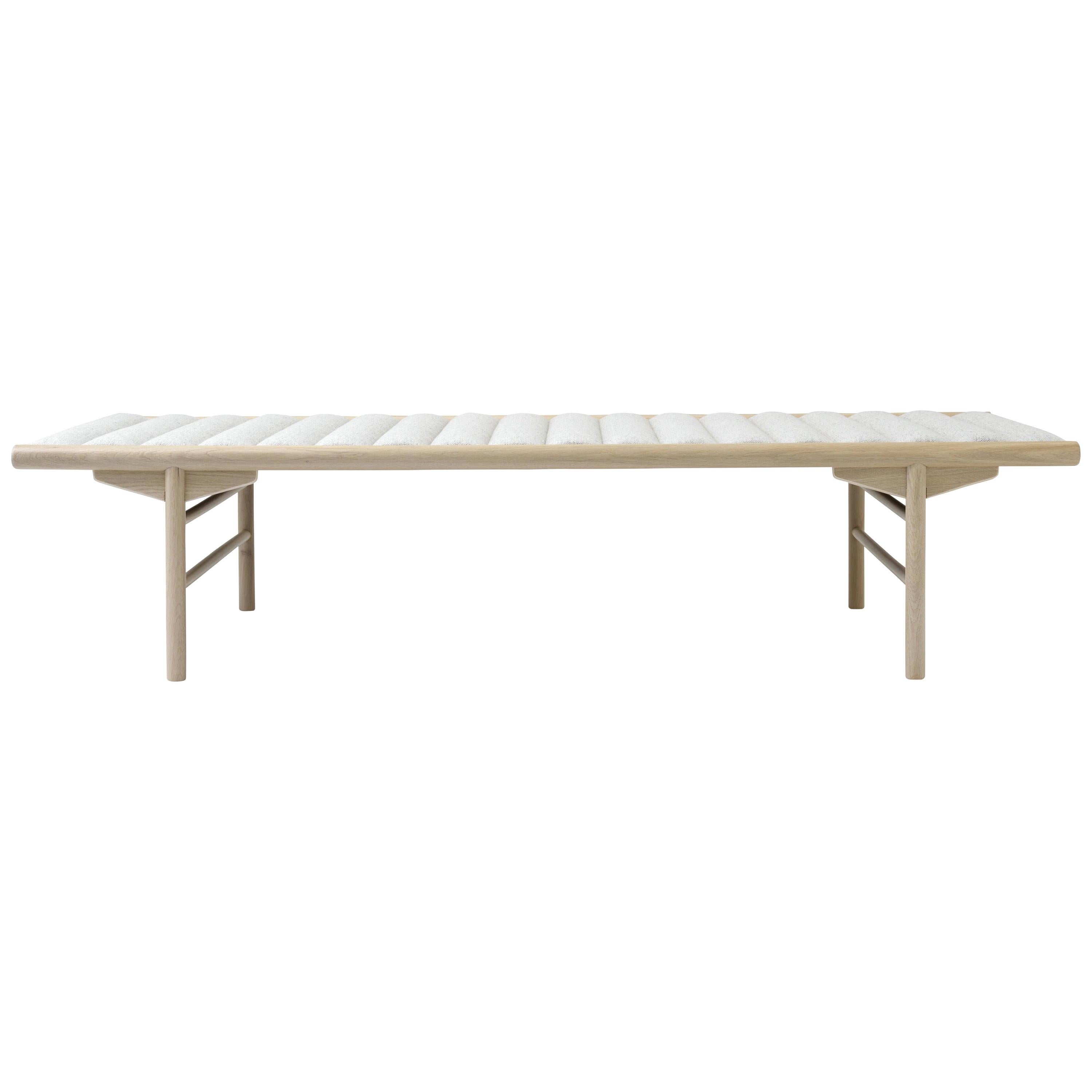 Align Daybed, Natural Oak, Light Grey Fabric