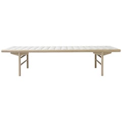 Align Daybed, Natural Oak, Light Grey Fabric