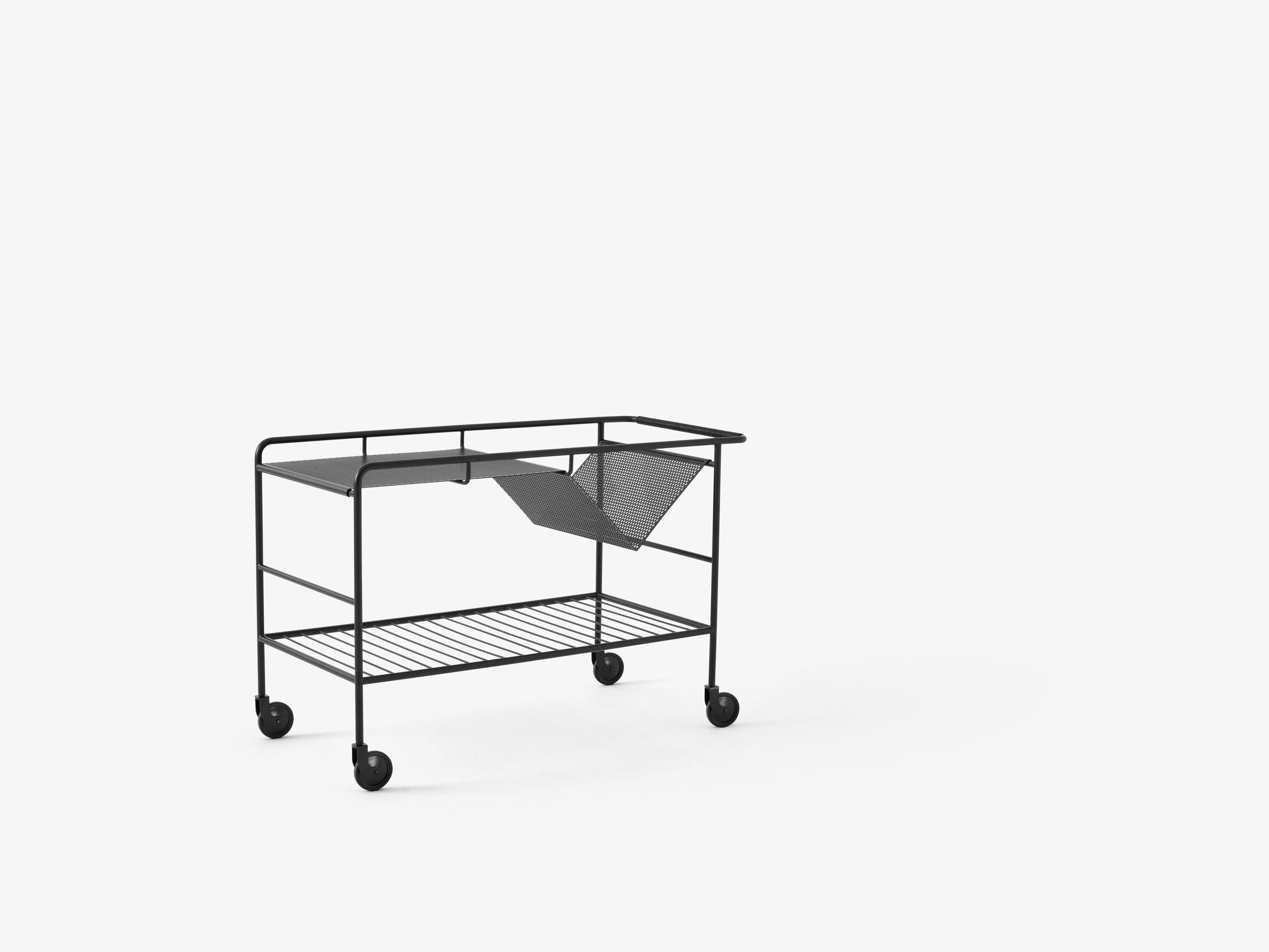 XXI secolo e contemporaneo Trolley Alima NDS1 Nero Opaco Acciaio/Oak, di Note Design Studio per &Tradition in vendita