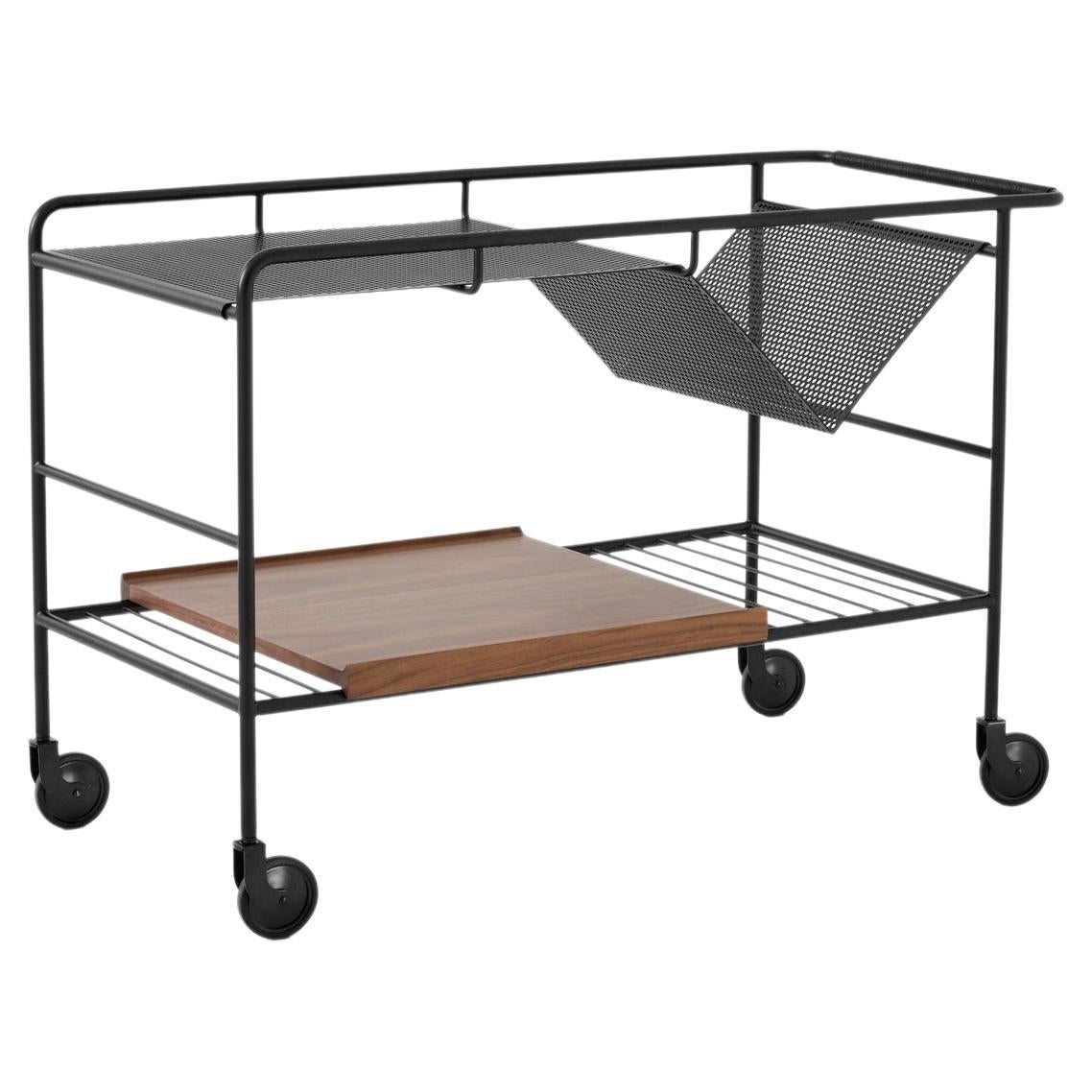 Alima NDS1 Trolly Black Matte Steel/Walnut, by Note Design Studio for &Tradition