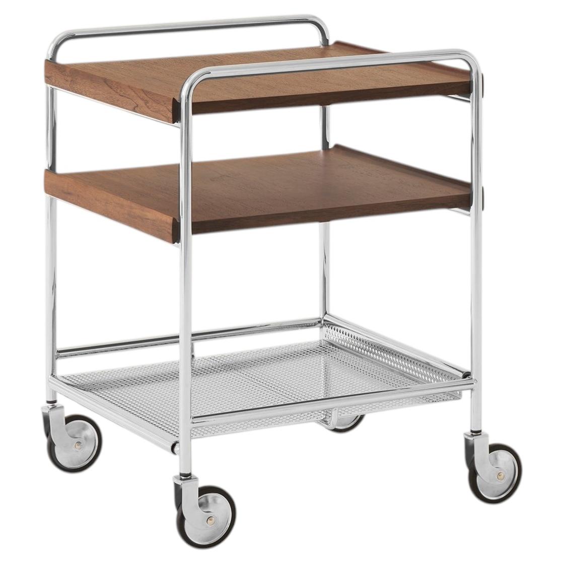 Alima NDS2 Chrome & Walnut Trolley Cart by Note Design Studio for &Tradition For Sale