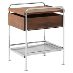 Tavolino Alima NDS3 in cromo e noce di Note Design Studio per &Tradition