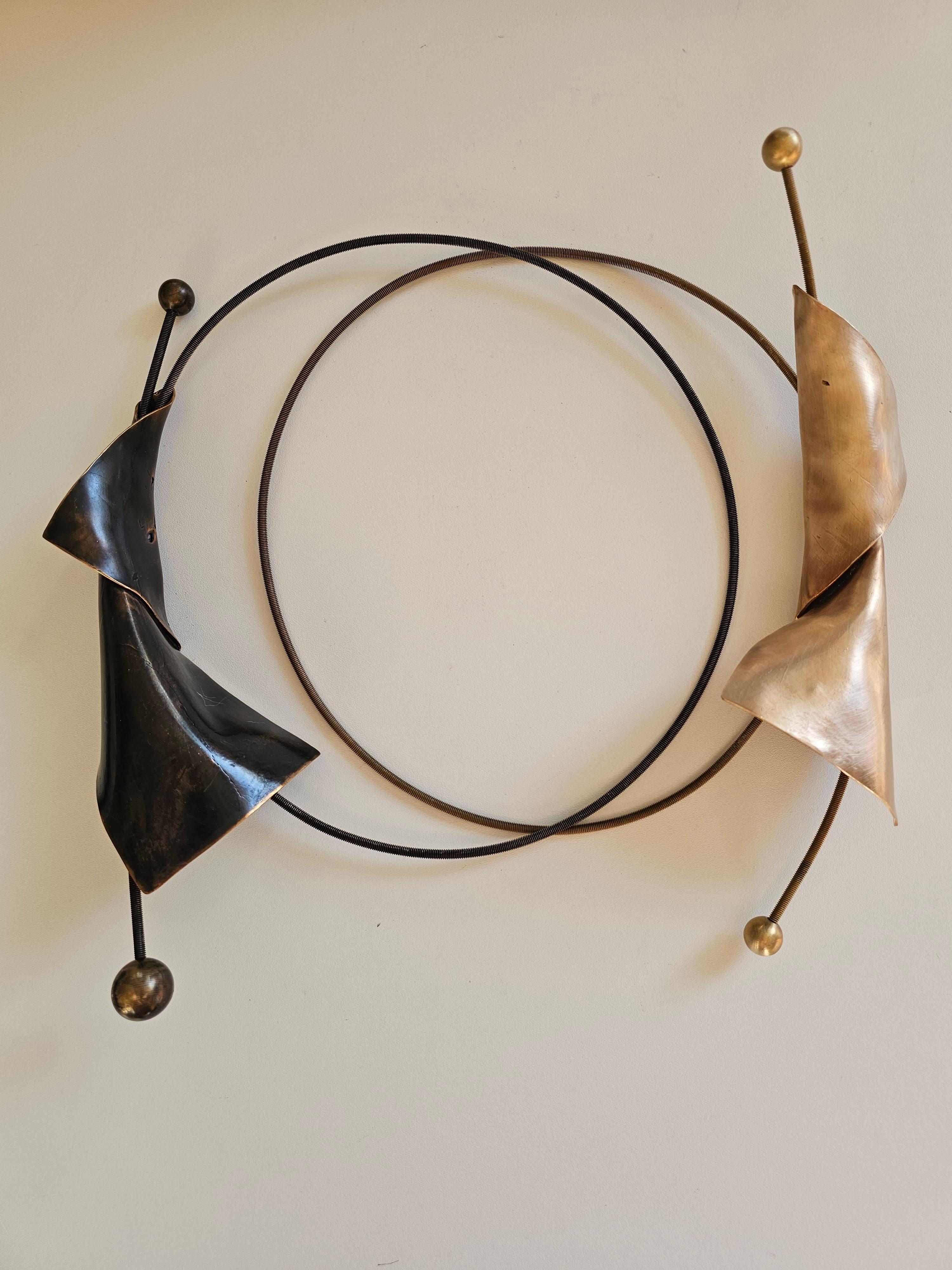 Alina Alamorean Black Moon Sculptural Contemporary Statement Necklace Bronze For Sale 5