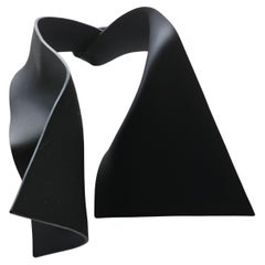 Alina Alamorean Black Sculptural Contemporary Statement Collar Altuglass
