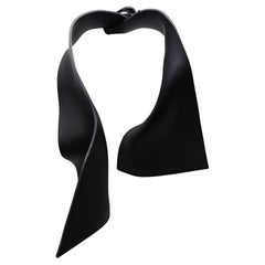 Alina Alamorean Black Sculptural Contemporary Statement Collar Altuglass