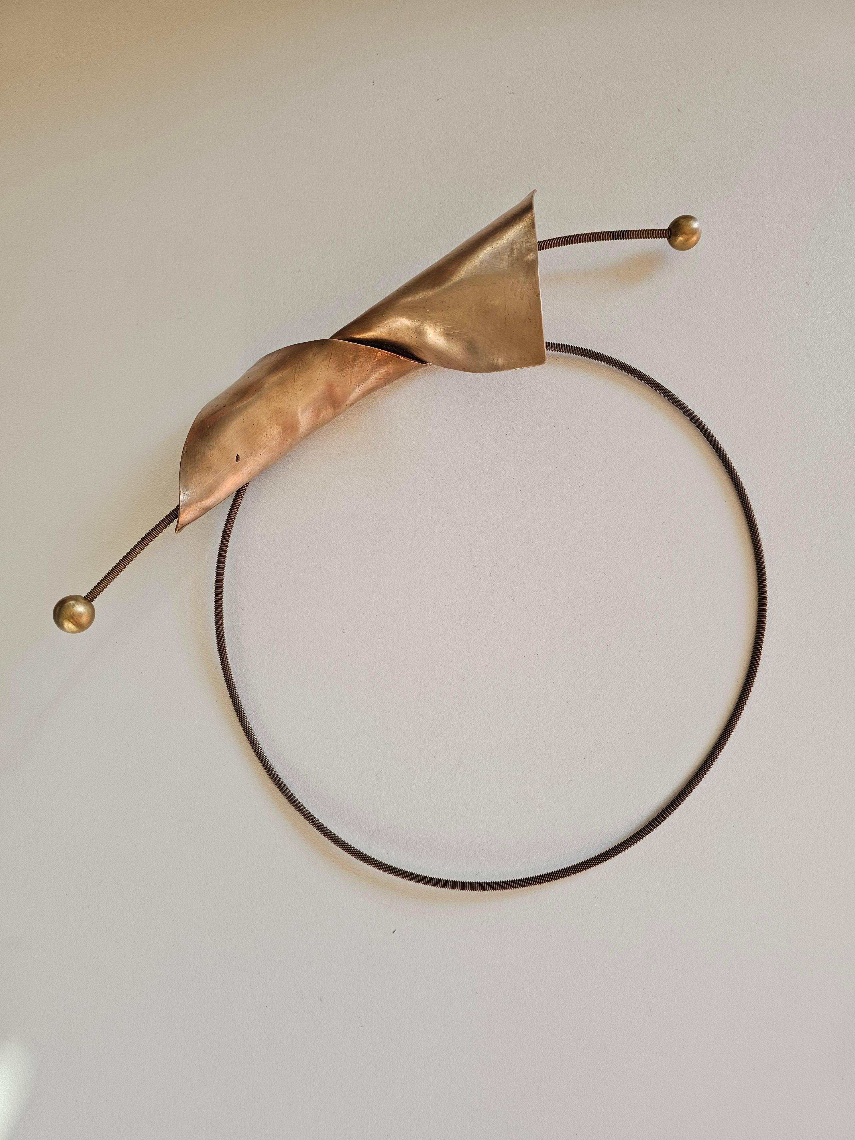 Alina Alamorean Full Moon Sculptural Contemporary Statement Necklace Bronze For Sale 1