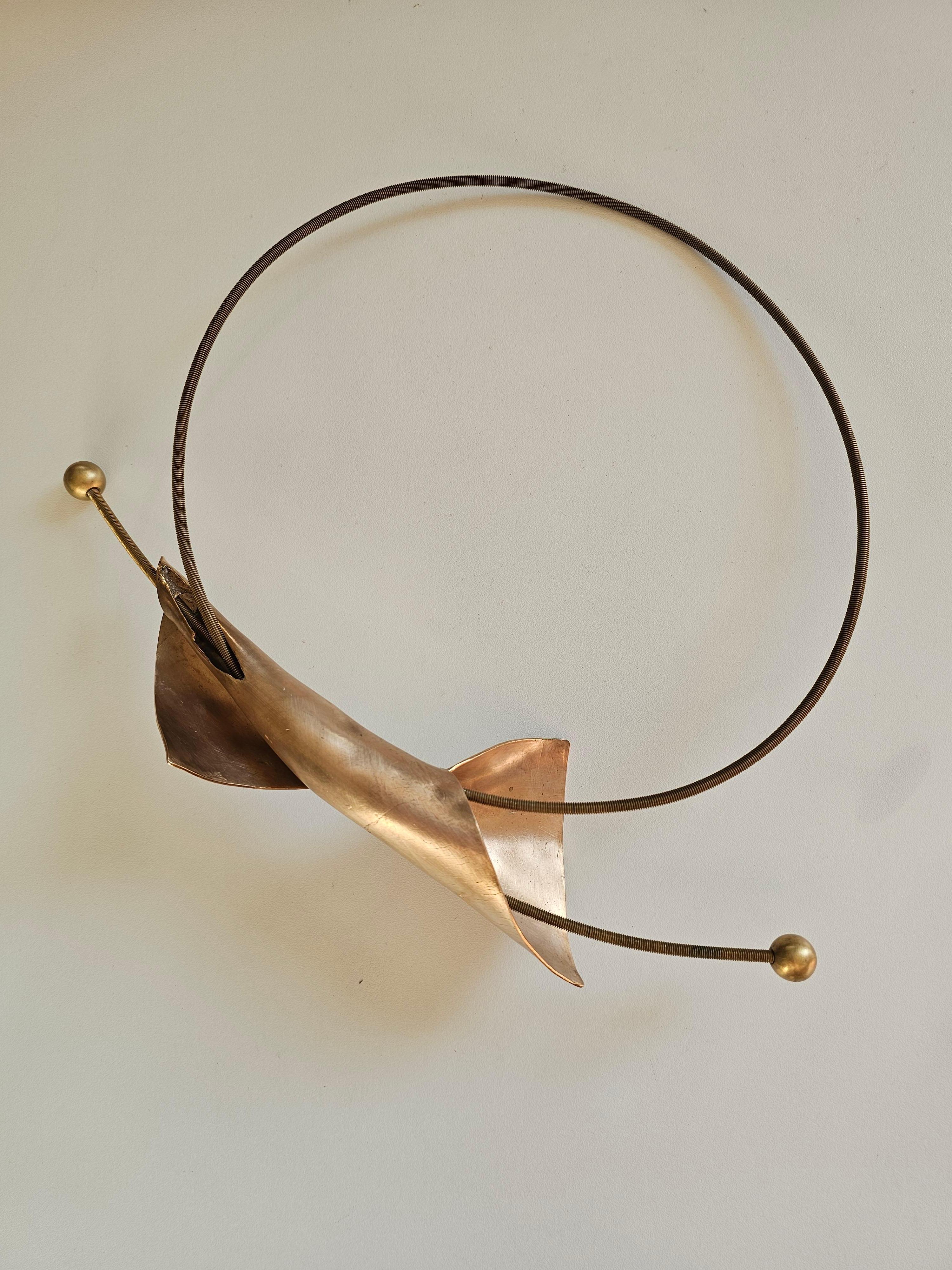 Alina Alamorean Full Moon Sculptural Contemporary Statement Necklace Bronze For Sale 2