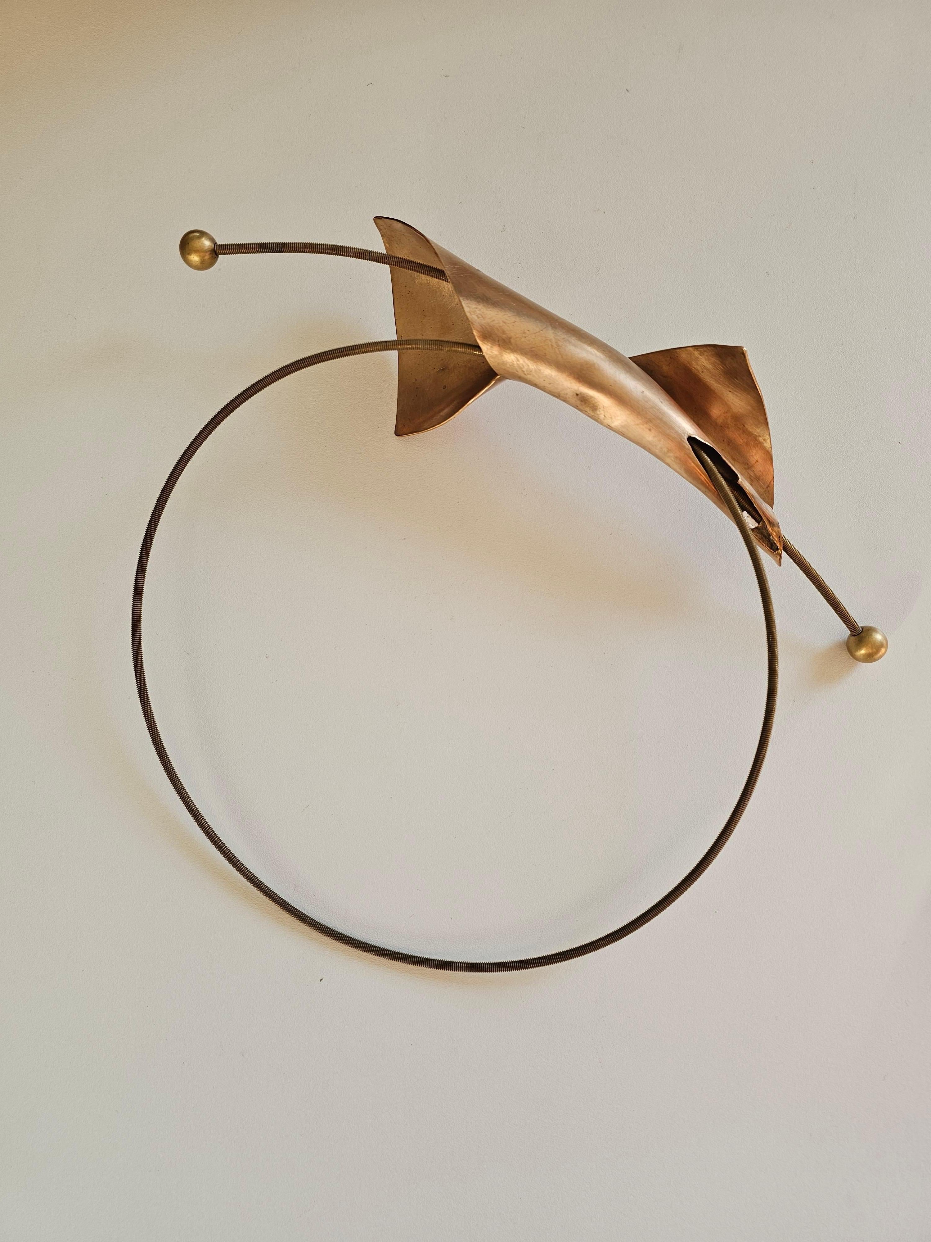 Alina Alamorean Full Moon Sculptural Contemporary Statement Necklace Bronze For Sale 3