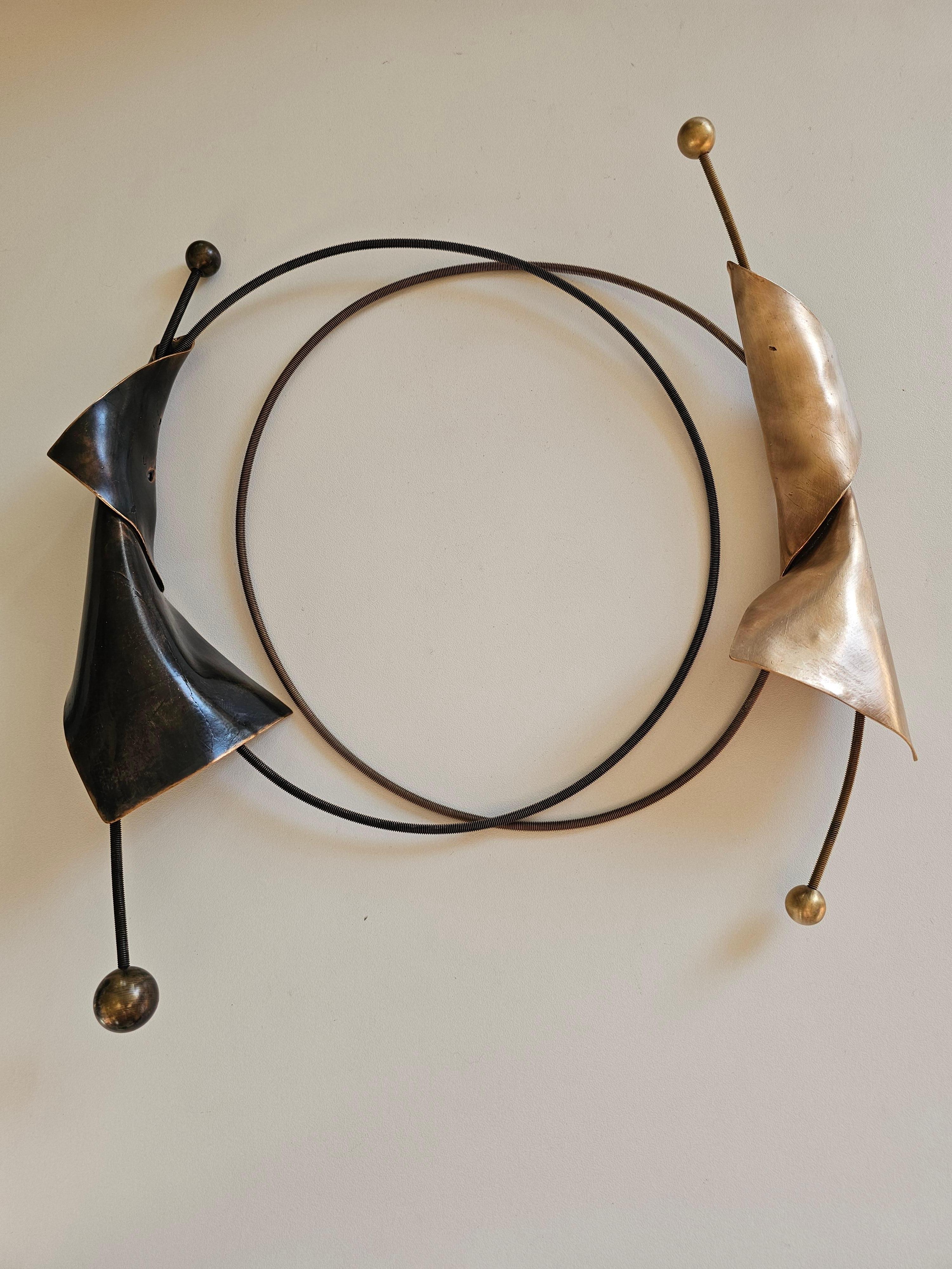 Alina Alamorean Full Moon Sculptural Contemporary Statement Necklace Bronze For Sale 5