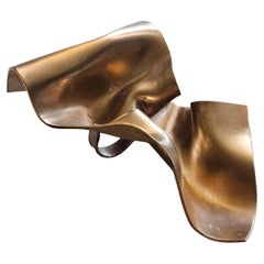 Alina Alamorean Wind Leaf Sculptural Contemporary Statement Ring Rose Bronze