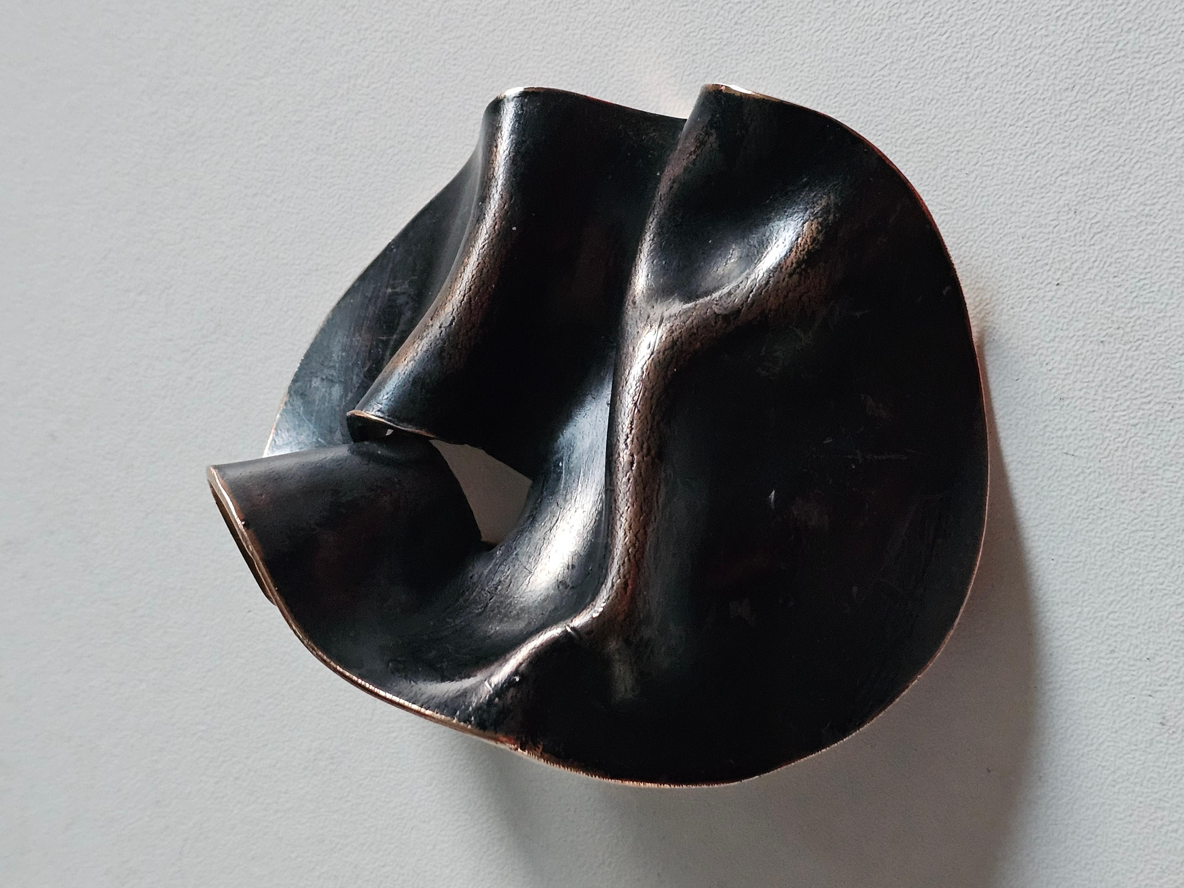 Alina Alamorean Veins of Love Sculptural Contemporary Ring Black Bronze For Sale 2