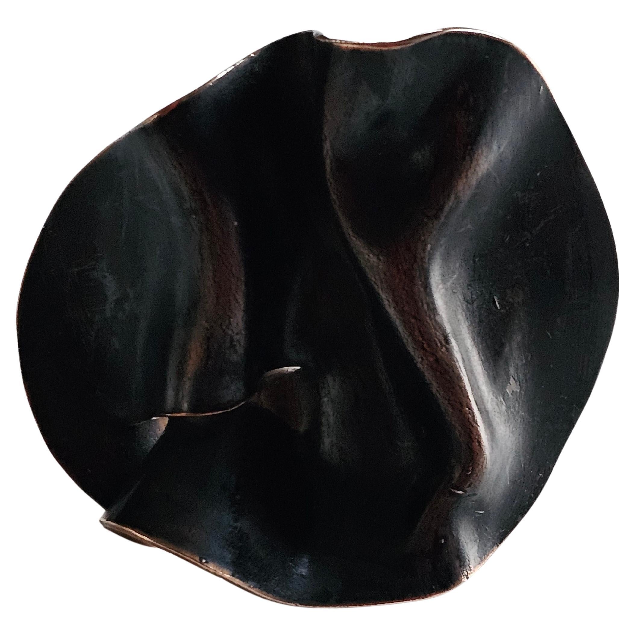 Alina Alamorean Veins of Love Sculptural Contemporary Ring Black Bronze