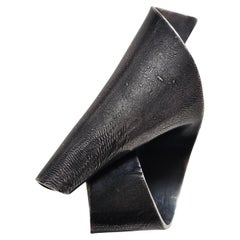 Alina Alamorean Victory Sculptural Contemporary Statement Ring Black Silver
