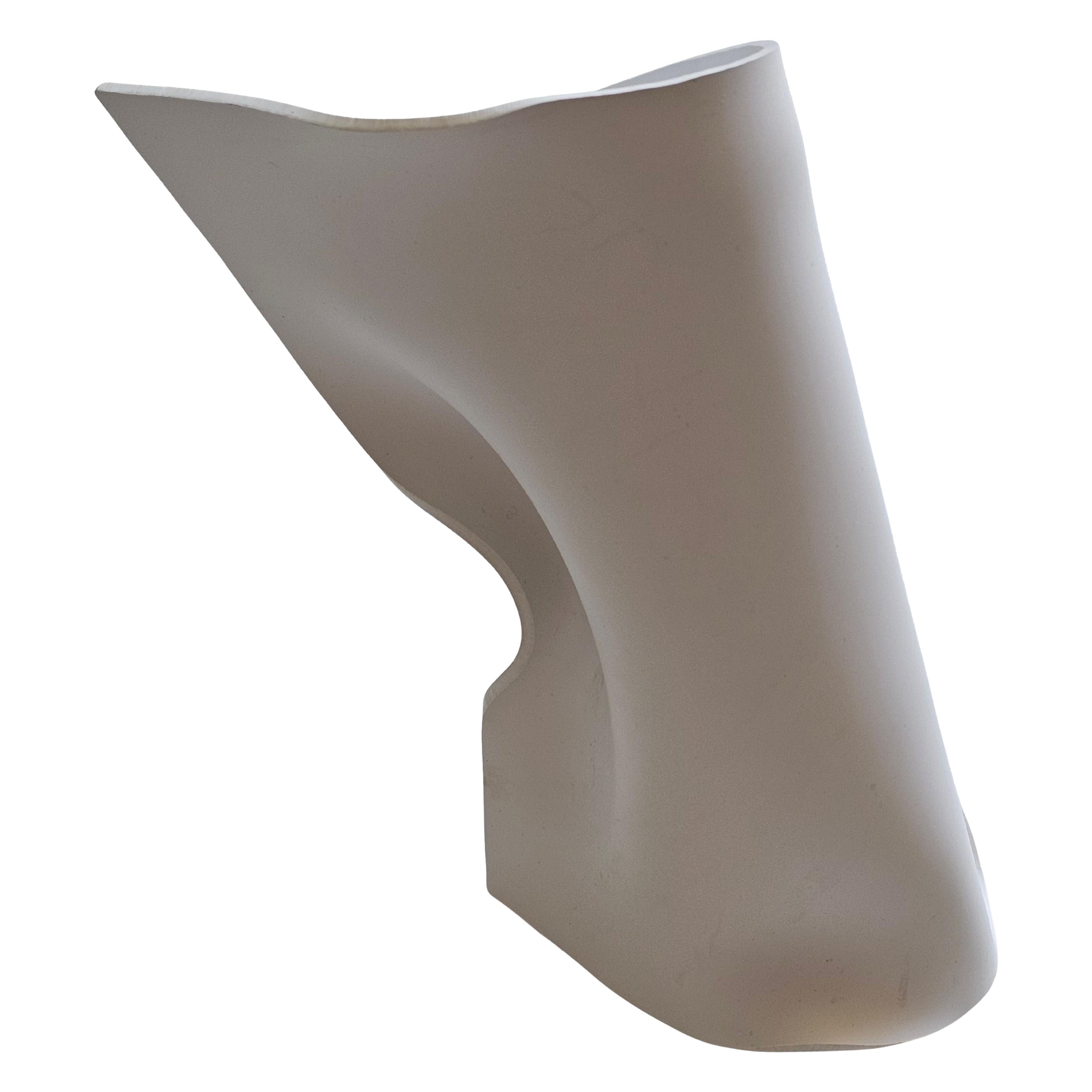 Alina Alamorean White Sculptural Contemporary Statement Cuff 2 Altuglass For Sale