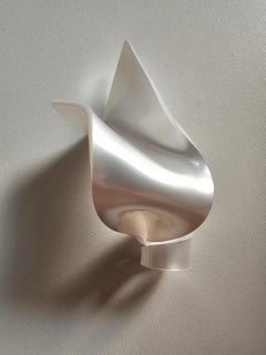 Alina Alamorean White Wavy Sculptural Contemporary Statement Ring Altuglass