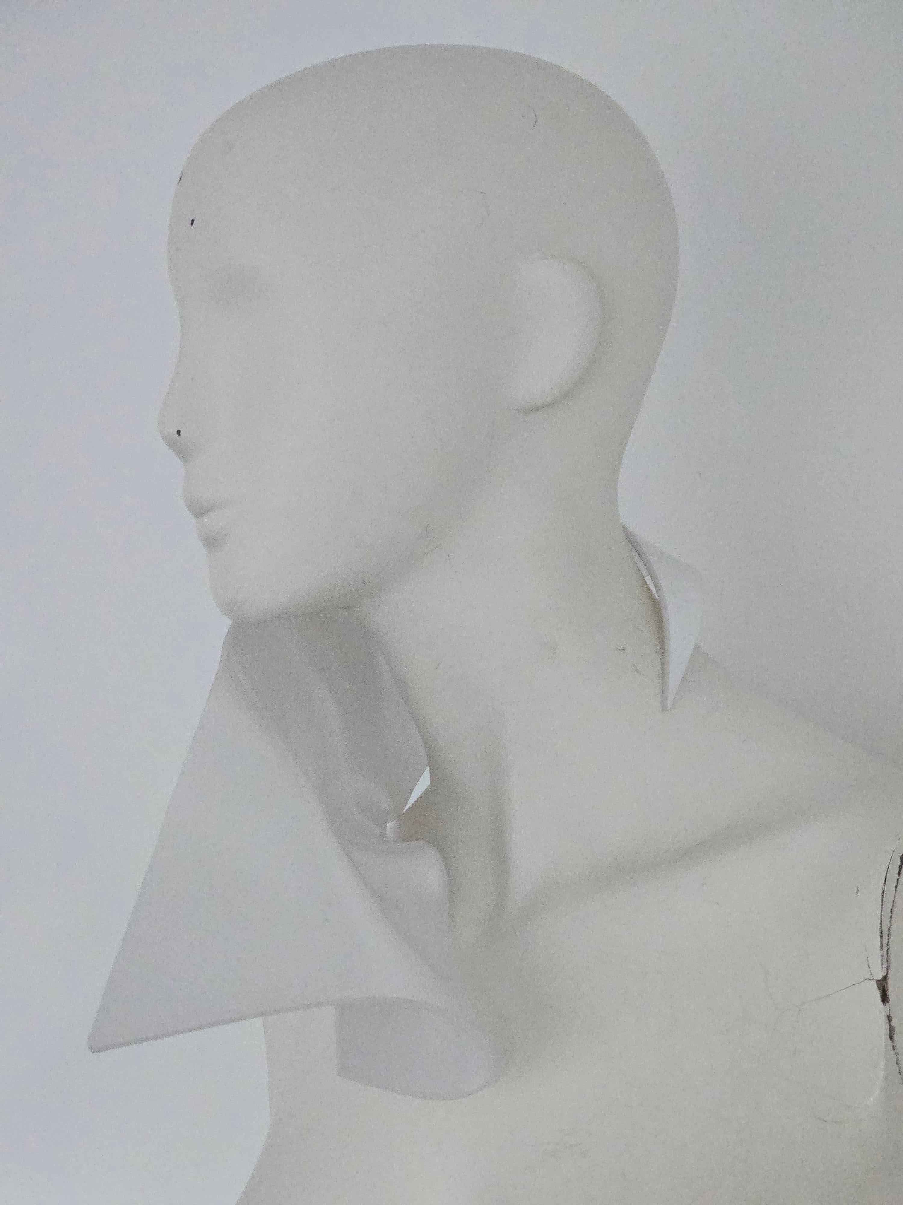 Alina Alamorean Cuello Bufanda Contemporáneo Escultural Blanco Altuglass en venta 7