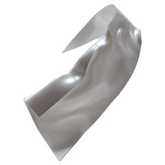 Alina Alamorean White Sculptural Contemporary Statement Scarf Collar Altuglass