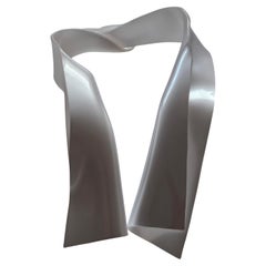 Alina Alamorean White Sculptural Contemporary Statement Shawl Collar Altuglass
