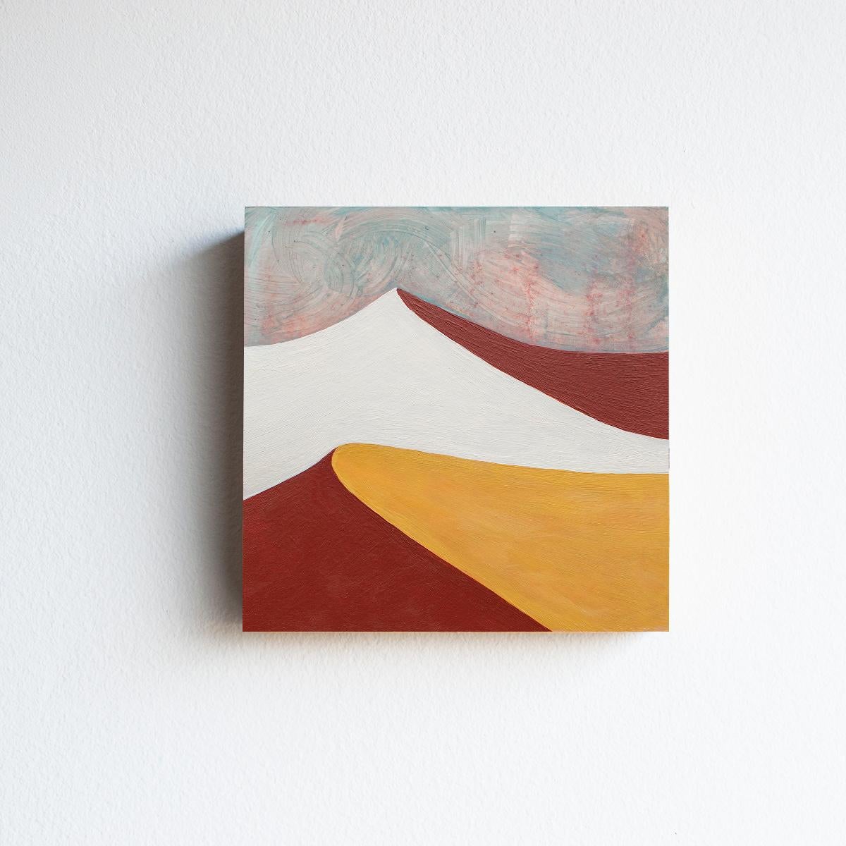 Peinture de paysage abstraite Little Sahara, - Abstrait Painting par Alina Bisikirskaite