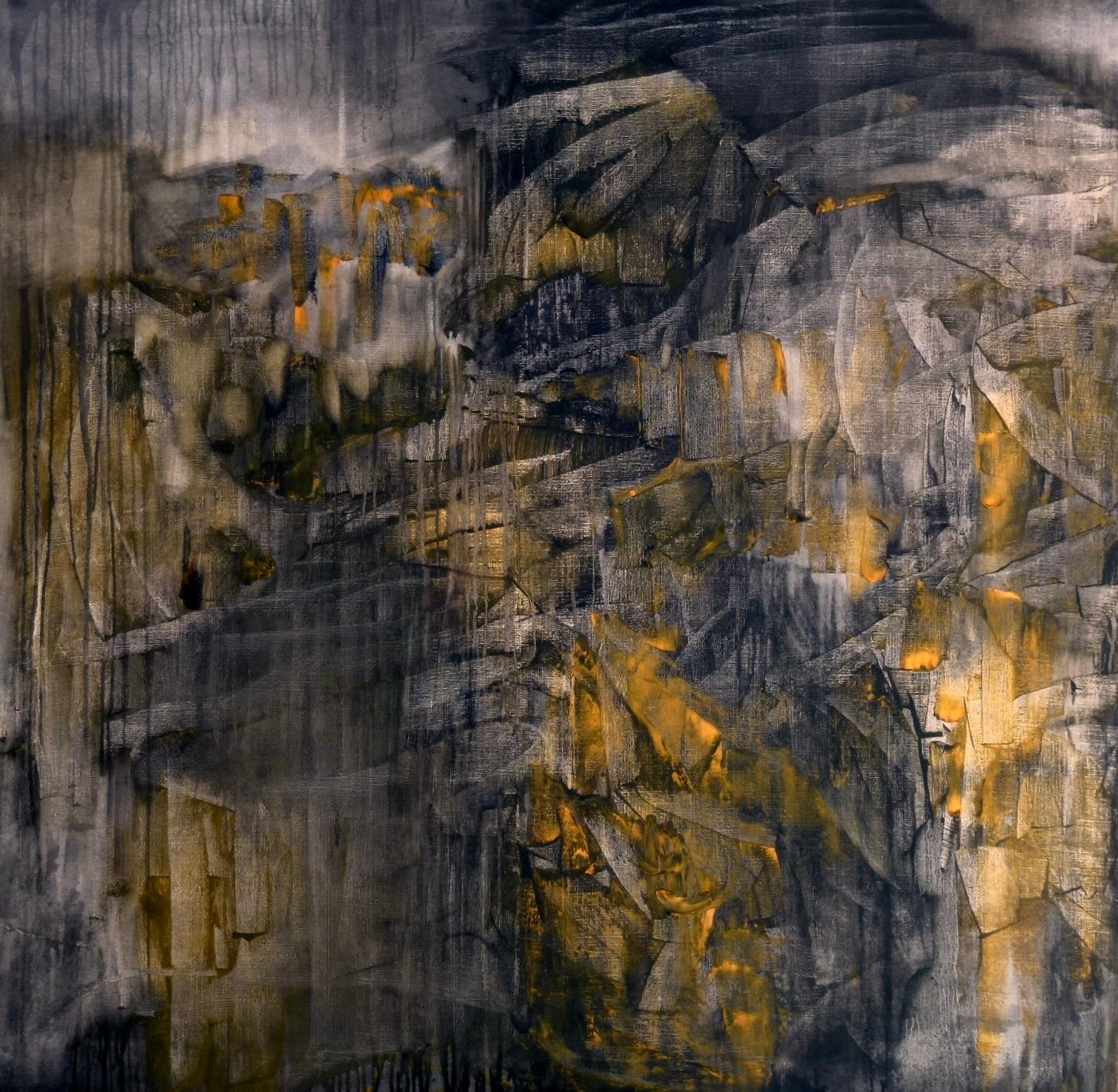 Alina Cociere Abstract Painting – Artikel Nr. 4 aus der Serie "Mystère de la Caverne de Platon"