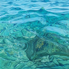 Aguas Cristalinas - original realism waterscape painting - contemporary art