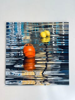 At the Edge of Reality VI -original-still life painting, modern realism seascape