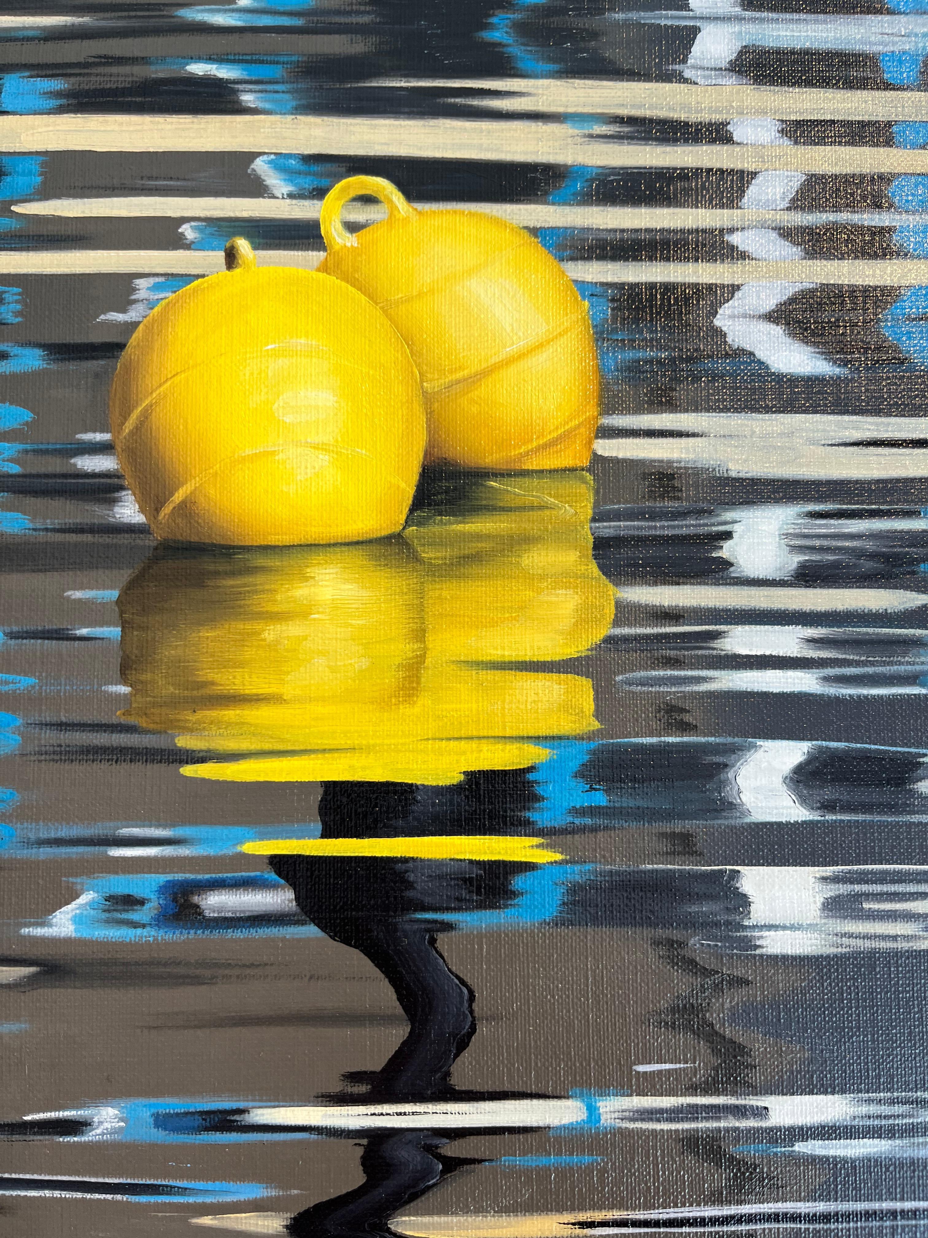 At the Edge of Reality VI – Original-Stilllebenmalerei, moderne Realismus- Meereslandschaft im Angebot 1