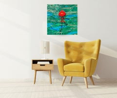 Complementare I -pittura originale di paesaggio acquatico del realismo moderno -arte contemporanea