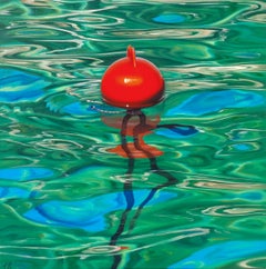 Complementare I -pittura originale di paesaggio acquatico del realismo moderno -arte contemporanea