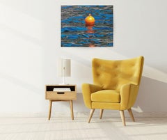 Complemento III -pittura originale di paesaggio acquatico in stile moderno e realistico -arte contemporanea