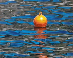 Complemento III -pittura originale di paesaggio acquatico in stile moderno e realistico -arte contemporanea