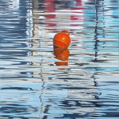 Edge of Reality- original contemporary realism water reflections oil painting 