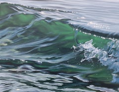 Emerald Soul of the Black Sea I-original realism waterscape -contemporary art