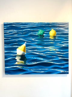Fisherman's Toys-original hyperrealism seascape oil painting- contemporary Art