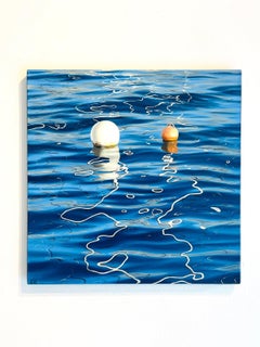 Golden Hour at The harbour-original realism seascape-still life oil painting-art