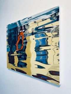 Life belt-original hyperrealism modern water oil painting-contemporary Art