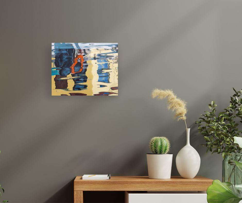 Cinturón de la vida-Original hiperrealismo moderno pintura al óleo al agua-Arte contemporáneo en venta 4