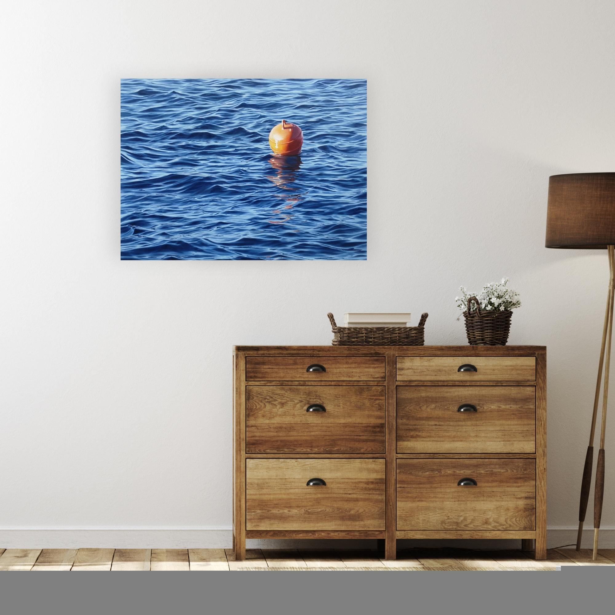 Lullaby for the Bouy-original Hyper realism still life-seascape-oil painting-Art For Sale 1