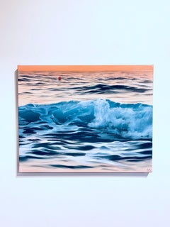 Tramonto sull’oceano - dipinto a olio originale su tela di lino, opera d’arte contemporanea firmata
