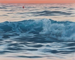 Tramonto sull’oceano - dipinto a olio originale su tela di lino, opera d’arte contemporanea firmata