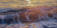 Tramonto sul Mar Nero - pittura ad olio originale di realismo moderno - Arte contemporanea