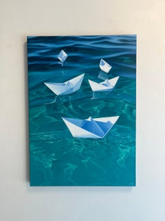 The Fleet-original photo realism seascape-still life painting-contemporary Art