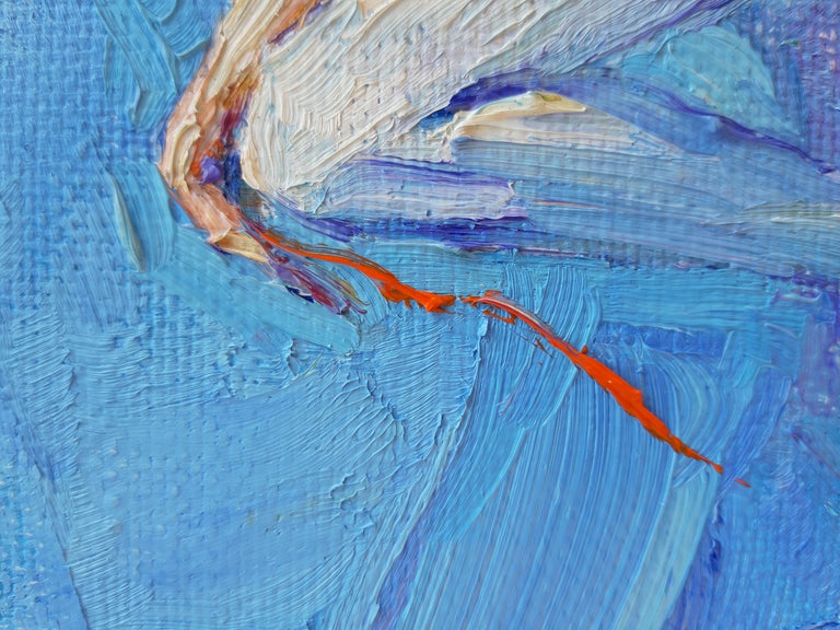 Alina Khrapchynska Edelweiss Landscape Oil Painting Colors Blue